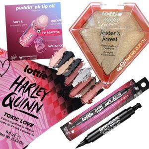 Lottie London Harvey Quinn Transforming Lipstick Sparkle Powder Eyeliner Lot 4
